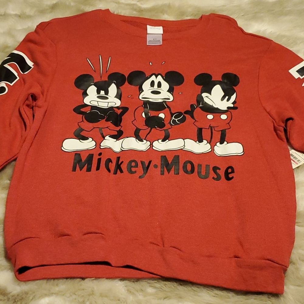 New Red Mickey Mouse sweatshirt.